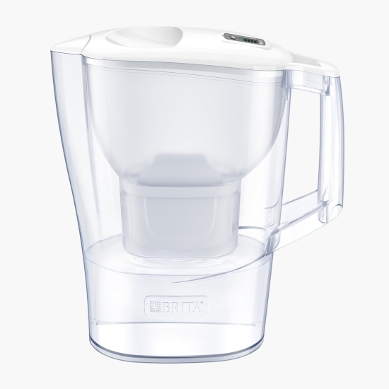 Cană filtrantă albă Aluna 2.4l + 2 filtre Maxtra+