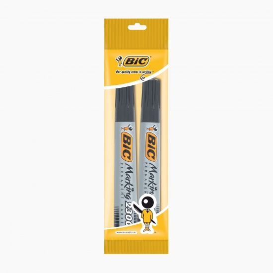 Markere permanente 2300 negru, 2buc
