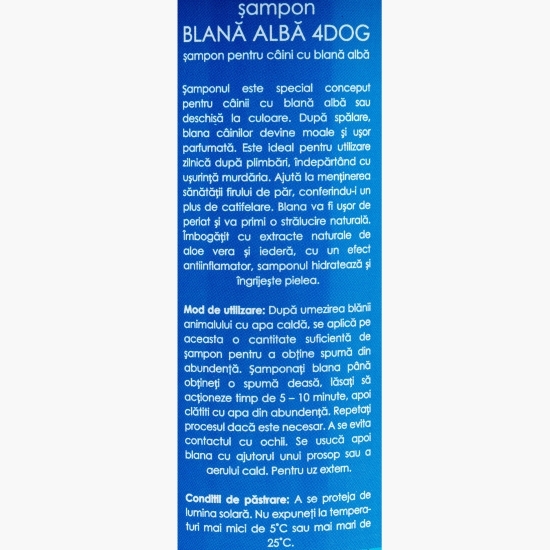 Șampon pentru câini cu blană albă 500ml