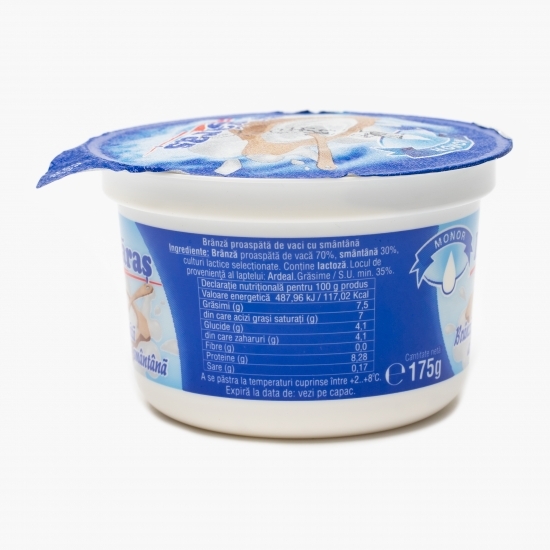 Brânză proaspătă de vaci cu smântână Făgăraș 175g