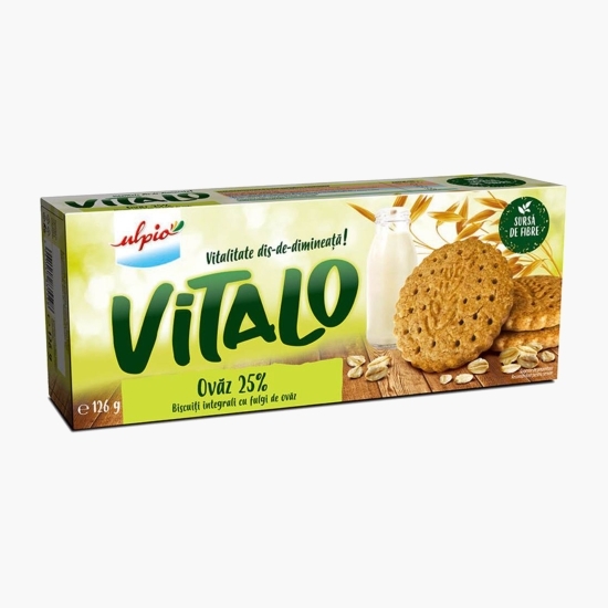 Biscuiți integrali cu fulgi de ovăz 126g