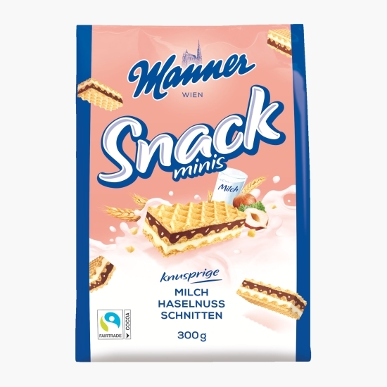 Mini snacks napolitane cu lapte și cremă de ciocolată 300g
