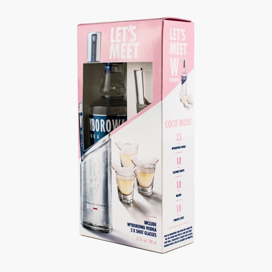 Vodcă 37.5% alc. 0.7l + 2 pahare