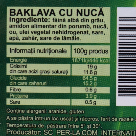 Baklava cu nucă 250g