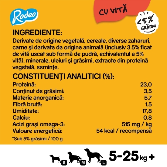 Recompense pentru câini, 70g, Rodeo cu vită