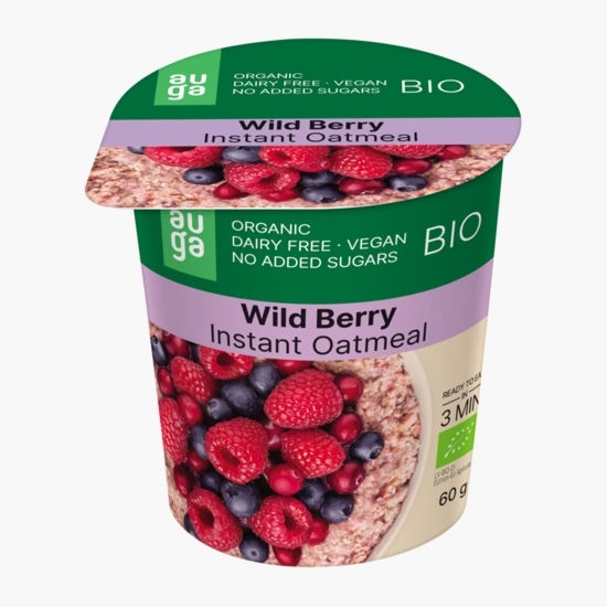 Porridge eco instant din ovăz integral cu fructe de pădure 60g
