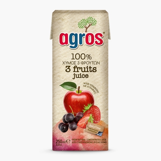 Suc din 3 fructe 100%, 0.25l