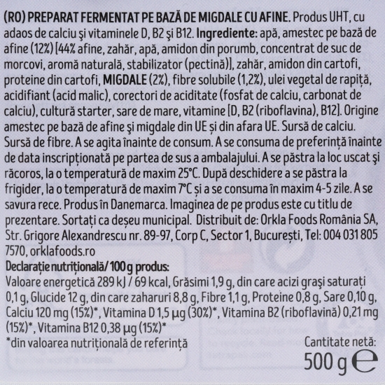 Produs fermentat din migdale cu afine 500g