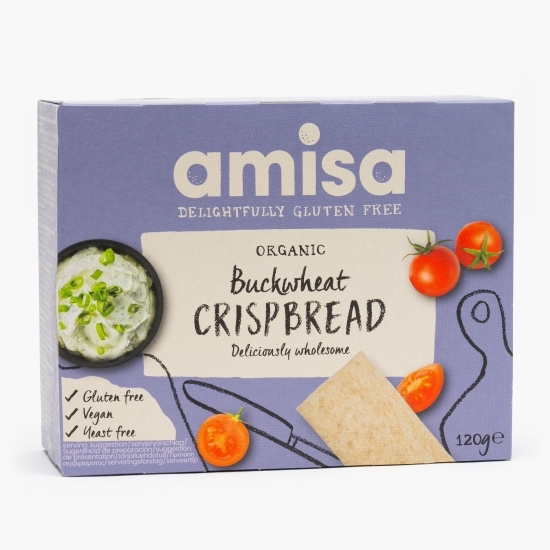 Pâine crocantă eco din hrișcă integrală, fără gluten 120g