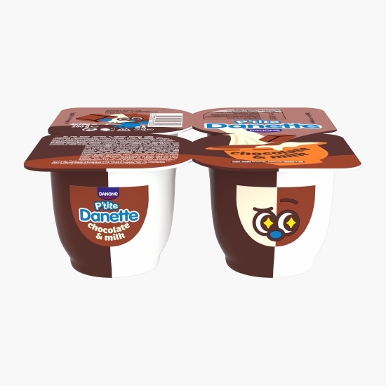 Budincă cu ciocolată și lapte P'tite 4x70g