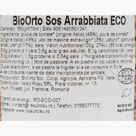 Sos Arrabbiata eco 350g