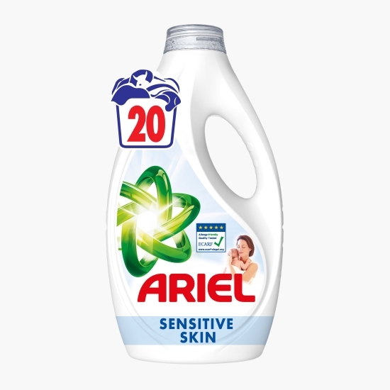 Detergent de rufe lichid Sensitive Skin, 20 spălări, 0.9l