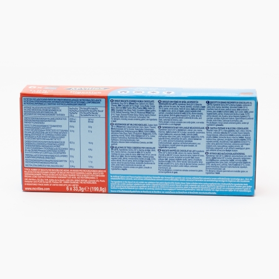Biscuiți digestivi cu ciocolată cu lapte 199.8g (6x33.3g)