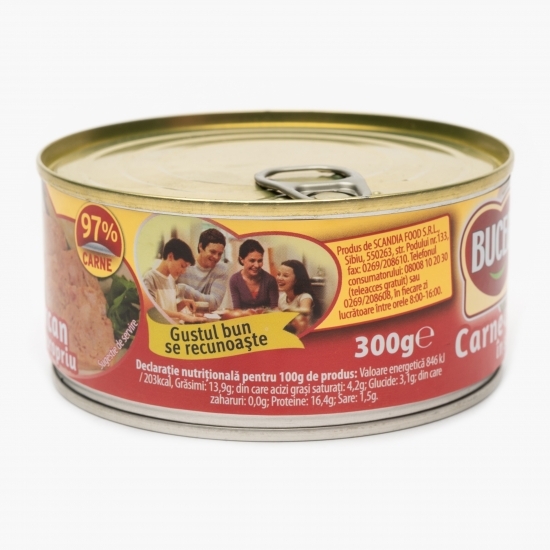 Carne curcan în suc propriu 300g
