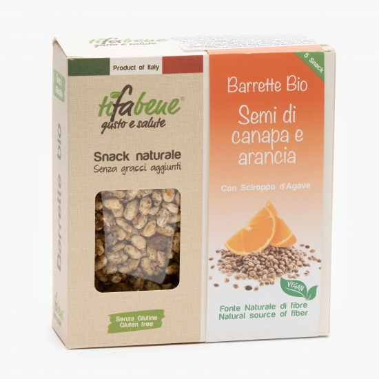 Cereale eco cu portocale, cânepă și sirop agave 5x25g