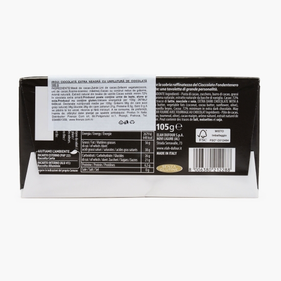 Ciocolată extra amară cu umplutură 72% cacao 105g