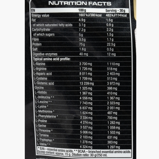 Proteine din zer 100% Whey Protein, aromă de ciocolată și cacao, 400g
