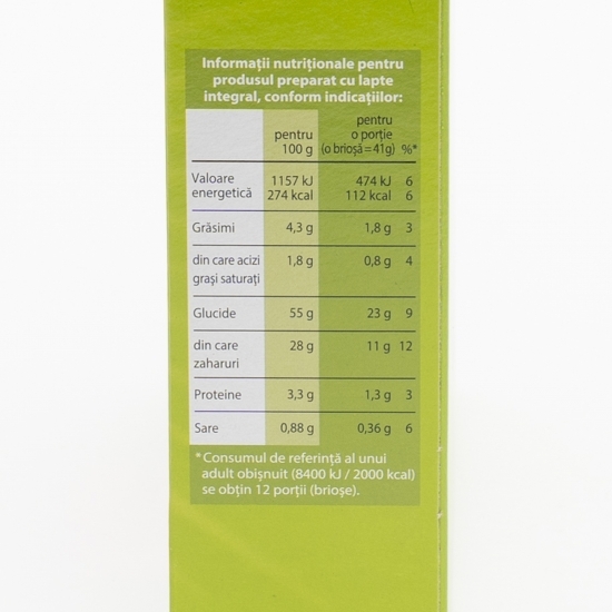 Mix pentru brioșe fără gluten, Muffins cu gust de vanilie și fulgi de ciocolată 320g