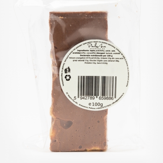 Baton lapte, cacao și arahide 100g