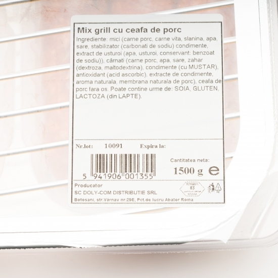 Mix grill ceafă, mici și cârnați 1.5kg