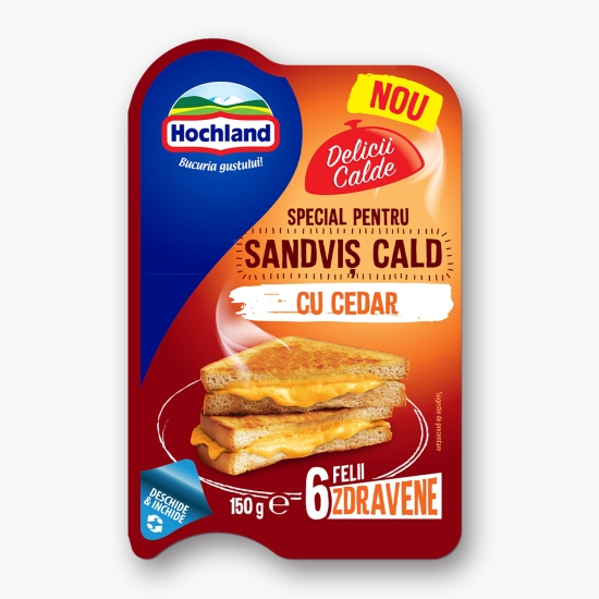 Cheddar Delicii Calde, felii 150g