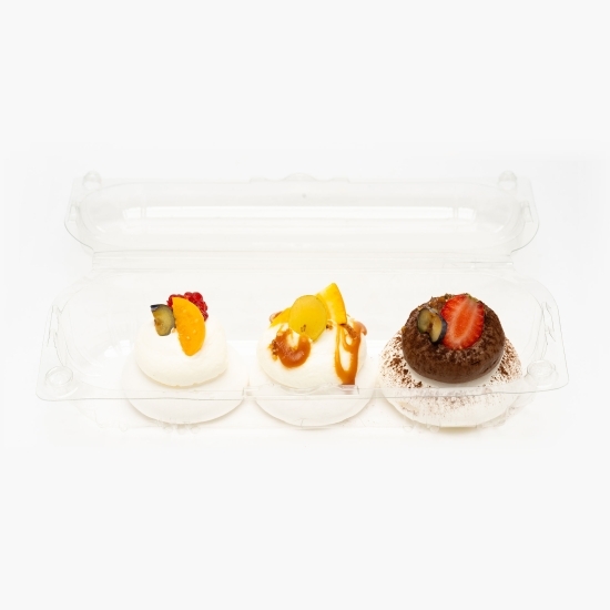 Miniporții cu fructe de pădure, cremă de mascarpone și caramel 80g
