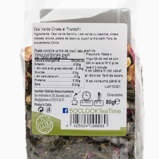 Ceai verde cu cireșe și trandafiri 80g