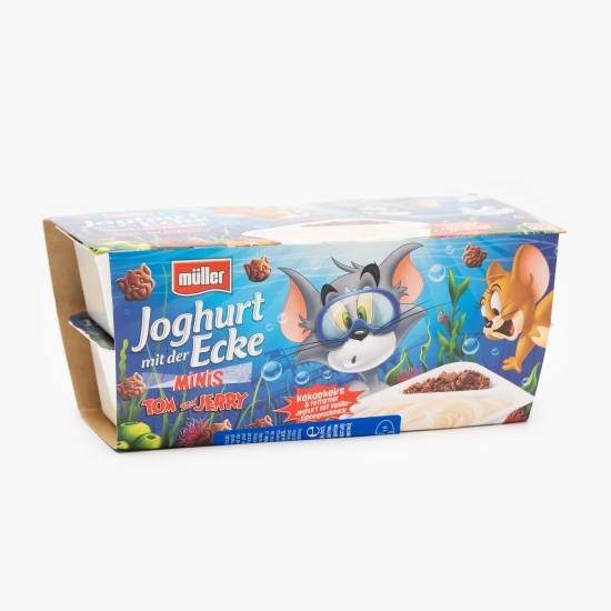 Iaurt mix Tom&Jerry biscuiți cu cacao 4x85g