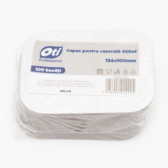 Capac caserolă aluminiu 425ml, 100 buc