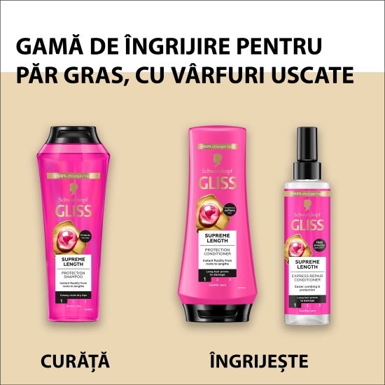 Balsam pentru păr lung predispus deteriorării Supreme Length 200ml