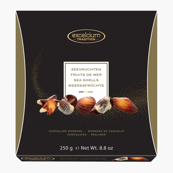 Praline de ciocolată în formă de fructe de mare 250g