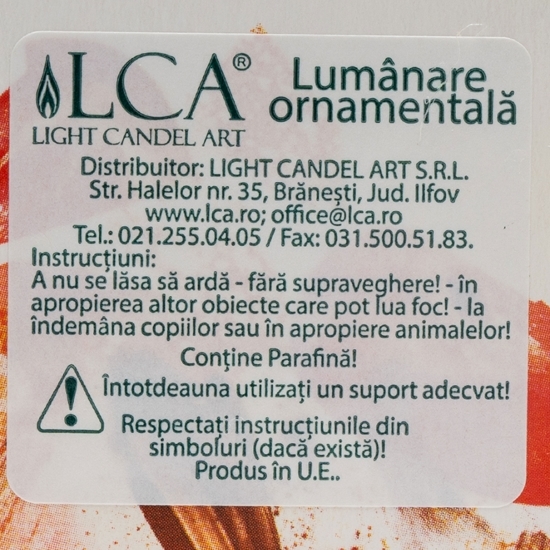 Lumânare parfumată măr și scorțișoară pahar mediu