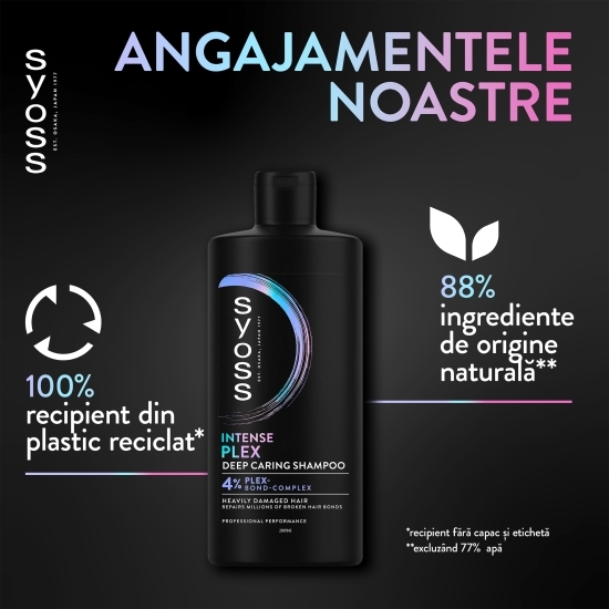 Șampon pentru păr foarte deteriorat Intense Plex 440ml 
