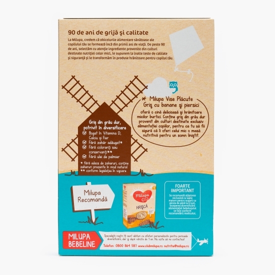 Cereale griș cu banane și piersici Vise plăcute de la 6 luni 250g