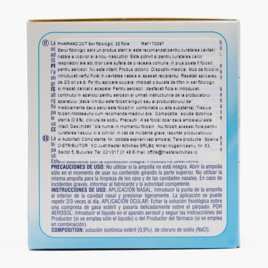 Ser fiziologic, 20 fiole