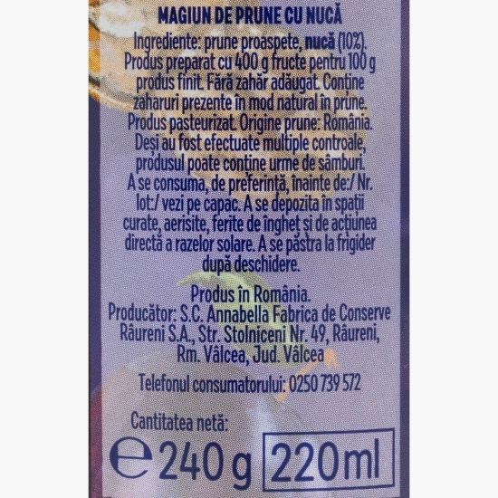 Magiun de prune cu nucă 240g 