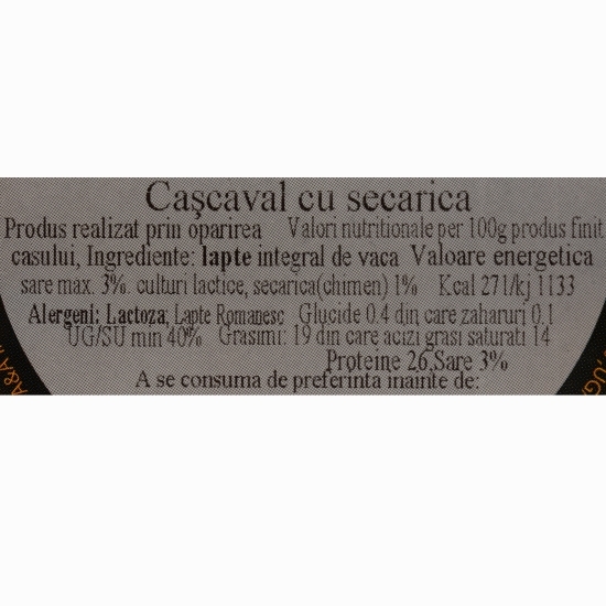 Cașcaval cu secărică 250g
