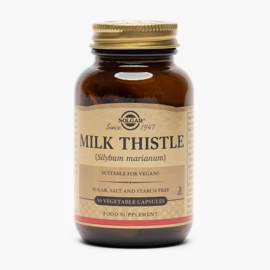 Silimarină Milk Thistle 50 capsule vegetale