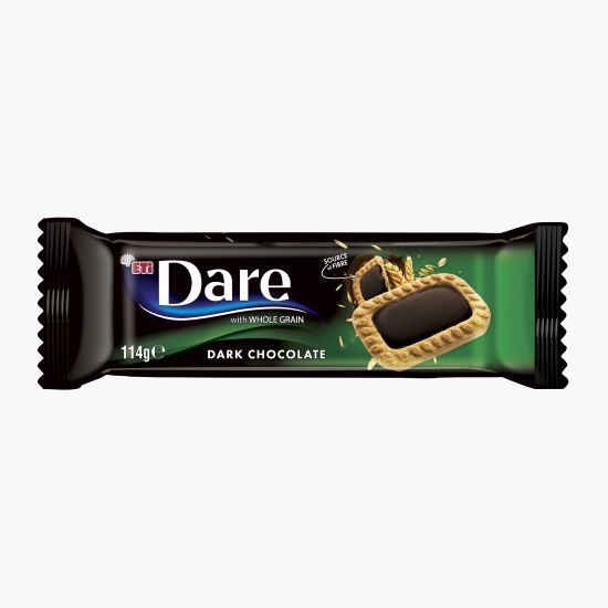 Biscuiți cu cereale integrale și ciocolată neagră 114g