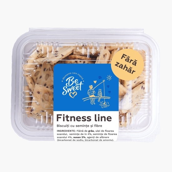 Biscuiți cu semințe și fibre Fitness line, fără zahăr 200g