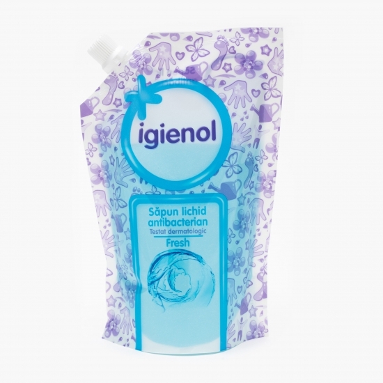 Rezervă săpun lichid antibacterian Fresh 0.5l