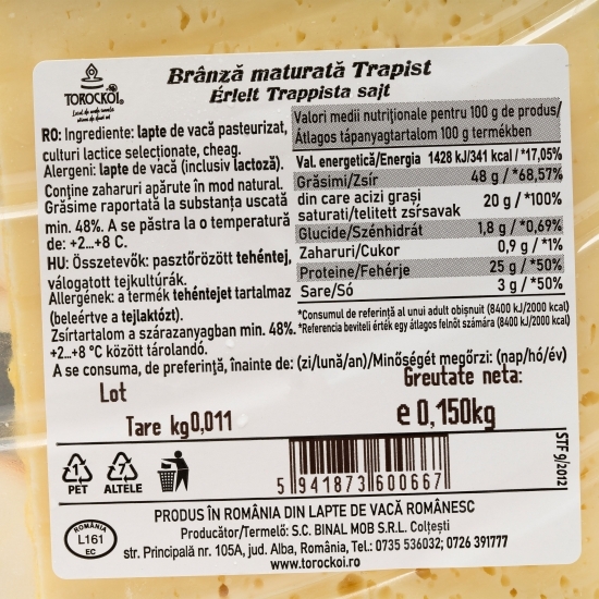Brânză maturată Trapist 150g