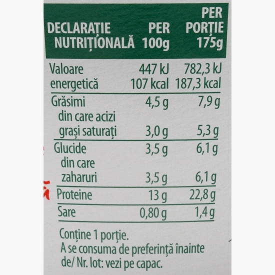 Brânză Cottage cu smântână, 4.5% grăsime, 175g