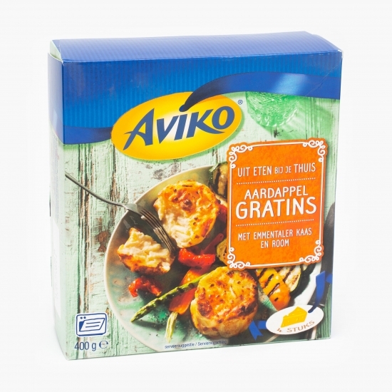 Cartofi gratinați cu smântână și brânză emmental 400g