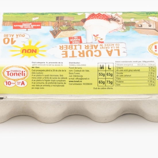 Ouă albe mărimea M/L cod 1, 10 buc