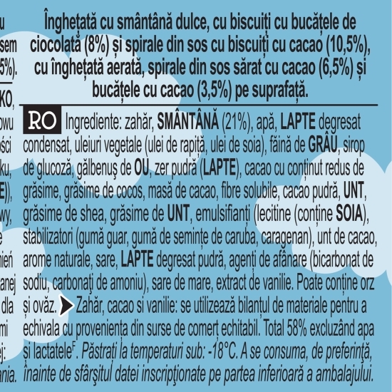 Înghețată Sundae Cookie Vermont-ster 0.427l