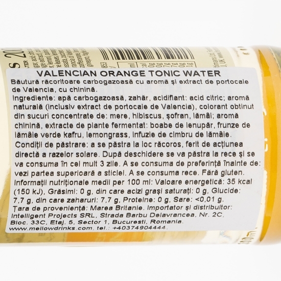 Băutură carbogazoasă Valencian Orange Tonic Water 0.2l