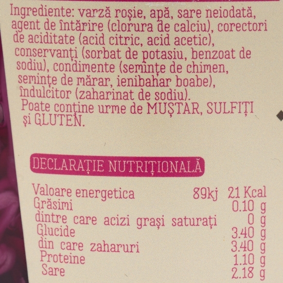 Salată de varză roșie 800g