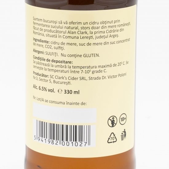 Cidru de mere demisec sticlă 0.33l