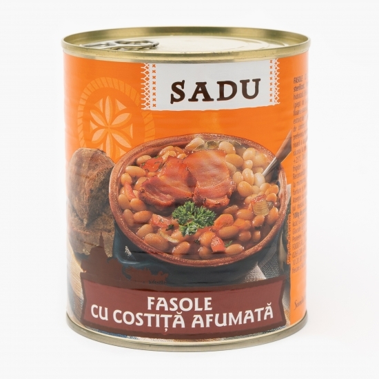 Fasole cu costiță afumată 820g